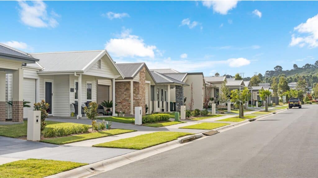 Established Australian suburb showing a mix of housing types
